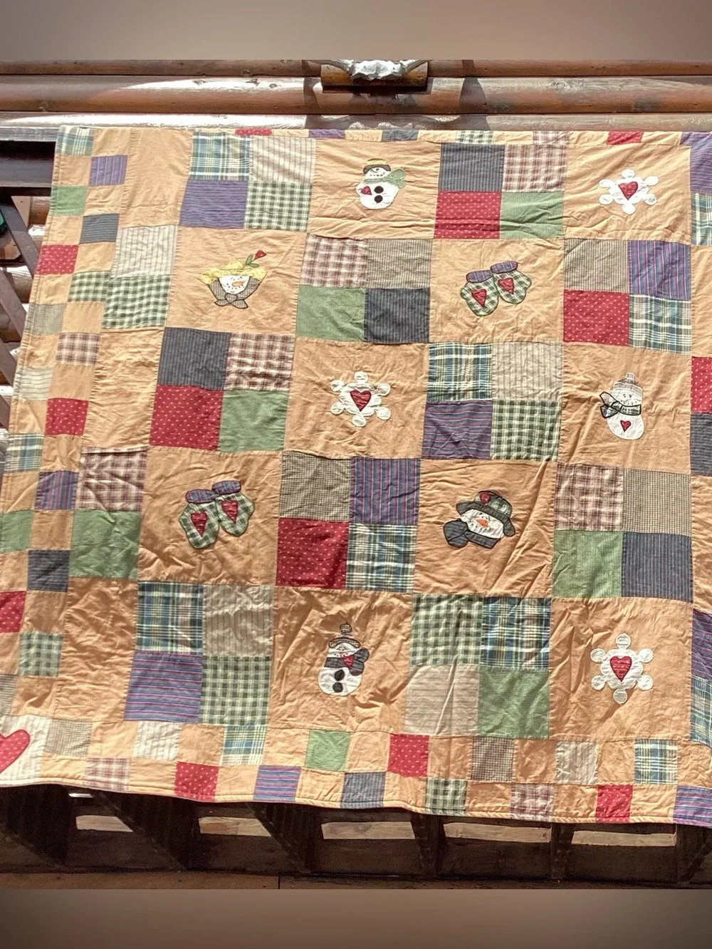 LAP QUILT PATCHWORK  BEAUTY  SHABBY CHIC' NPLC